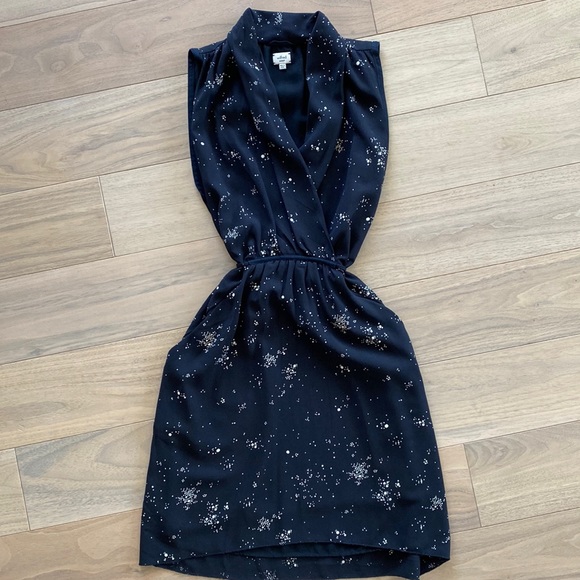 Like new Wilfred party dress with pockets- black w/ white specks - Picture 1 of 4